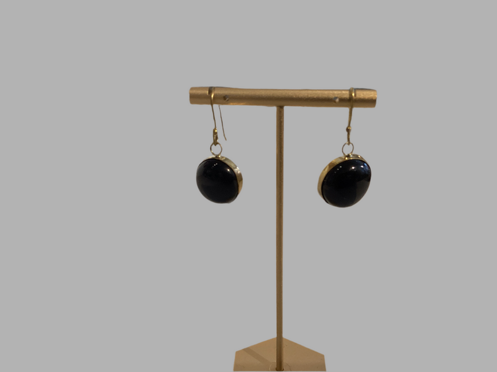 Marble Brass Earrings