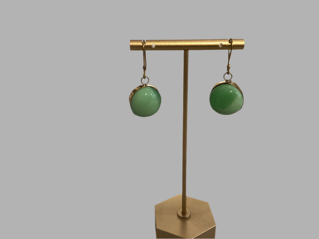 Marble Brass Earrings