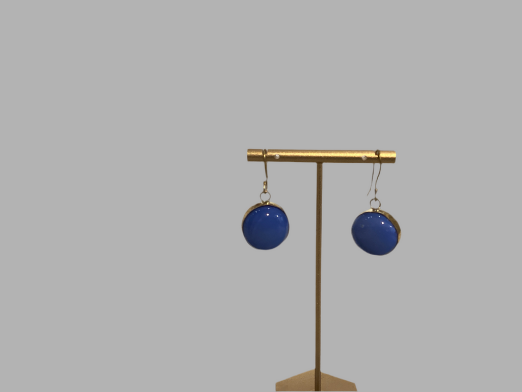 Marble Brass Earrings